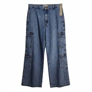 NWT | Hudson Jeans High Rise Wide Leg Multi Pocket Utility Cargo Denim | 30